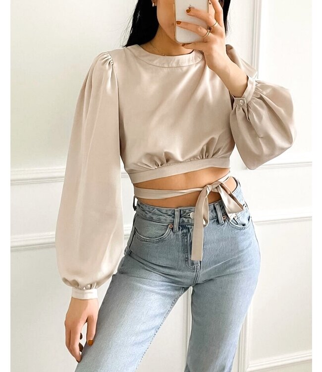 Satin Cropped Top