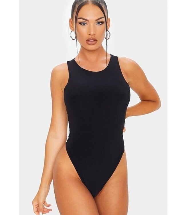 Slinky Halter Body / Black