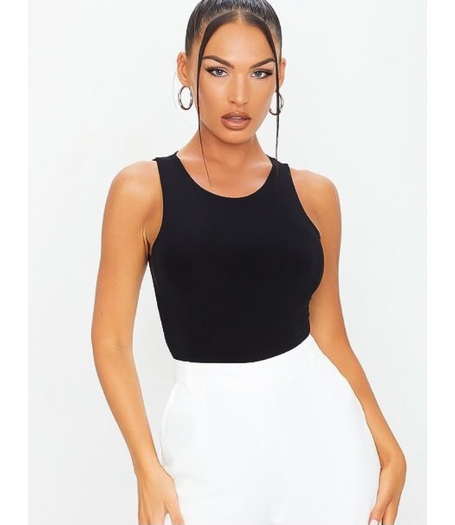 Slinky Halter Body / Black