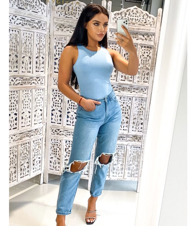 Slinky Halter Body / Blue