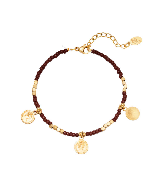 Beads and Coins Bracelet