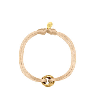 Satin Knot Bracelet / Beige