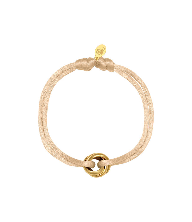Satin Knot Bracelet / Beige