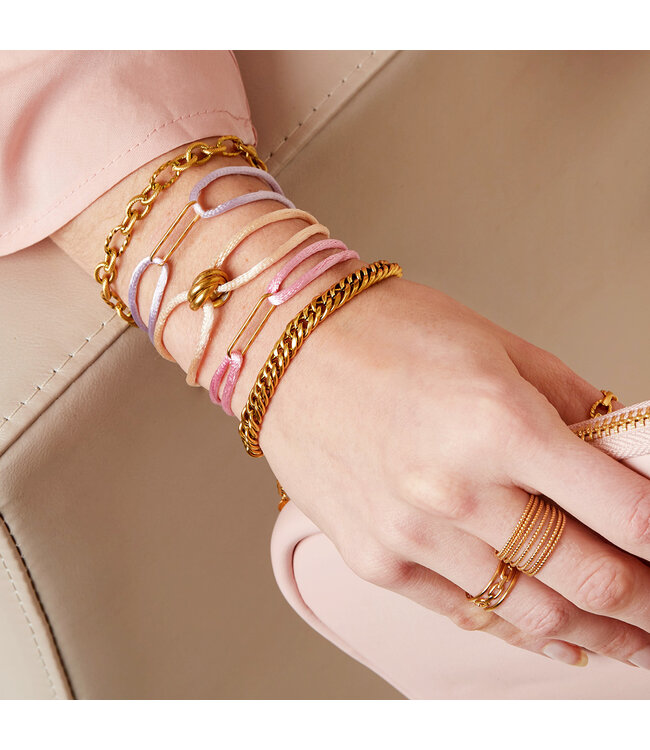 Satin Knot Bracelet / Beige