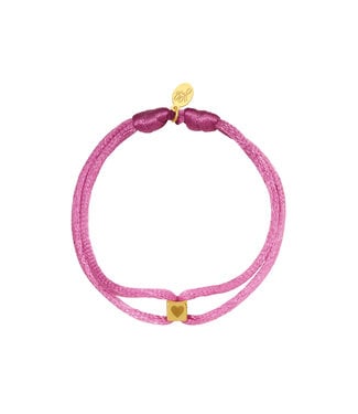 Satin Cube Heart Bracelet
