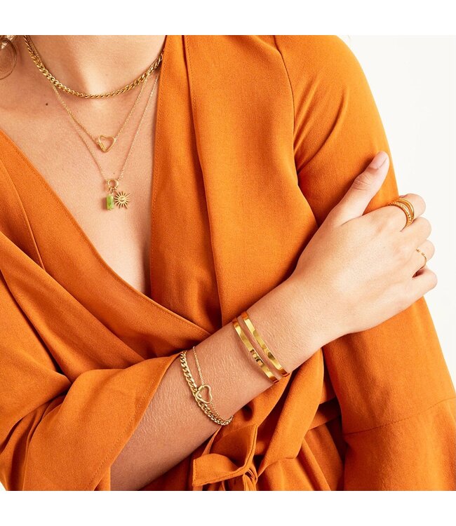 Chained Heart Bracelet