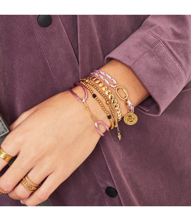 Satin Chains Bracelet / Purple