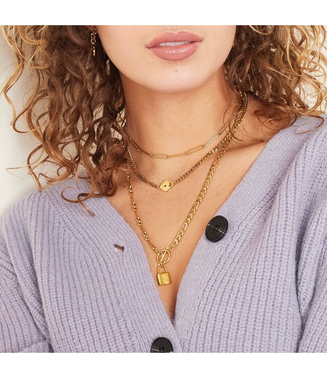 Chain and Lock Necklace