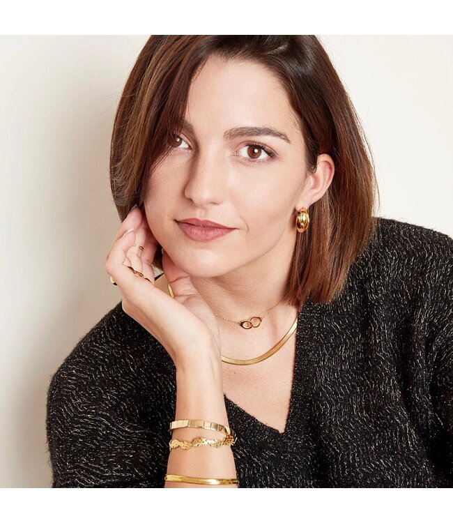 Gold Flat Chain Necklace