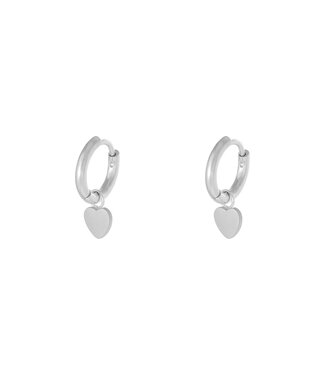 Silver Heart Earrings