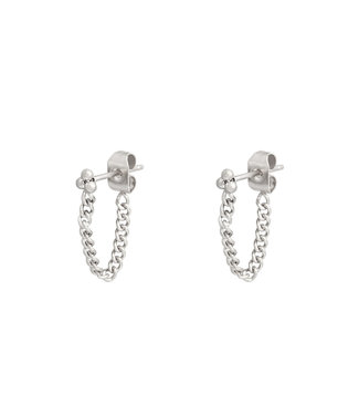 Dots Chain Stud Earrings