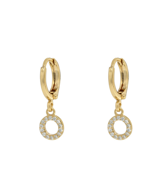 Sparkling Circle Earrings