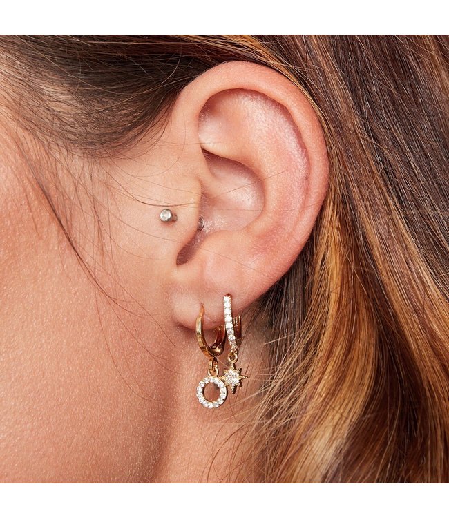 Sparkling Circle Earrings