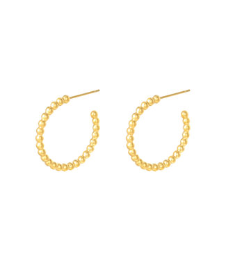 Big Dotted Hoop Earrings
