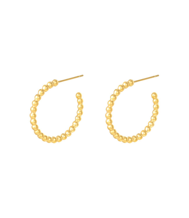 Big Dotted Hoop Earrings