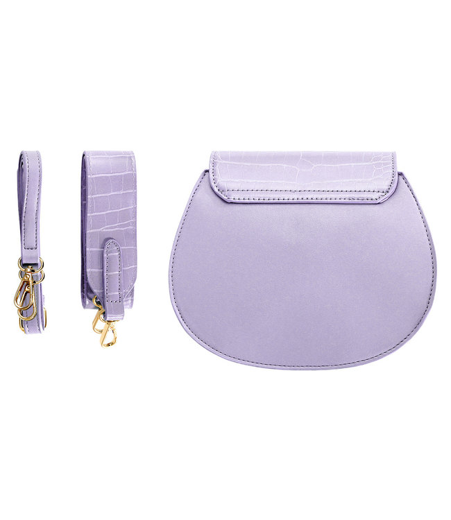 Croco Buckle Bag / Lilac