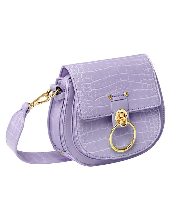 Croco Buckle Bag / Lilac