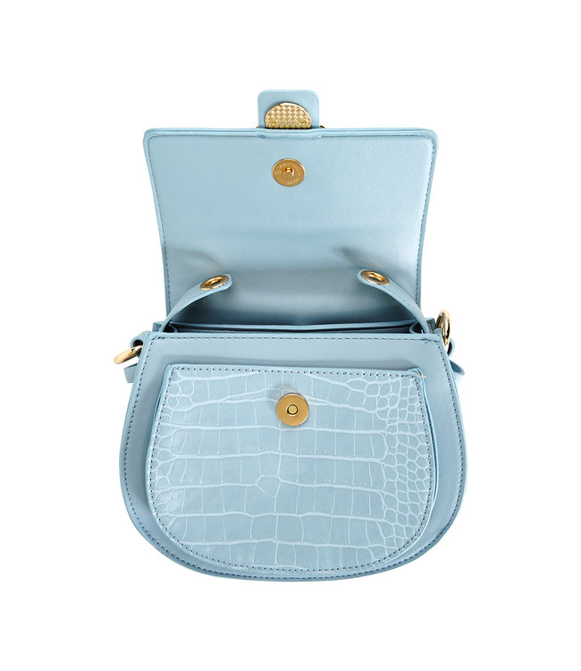 Croco Buckle Bag / Blue