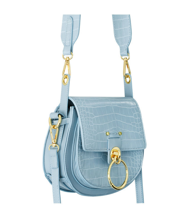 Croco Buckle Bag / Blue