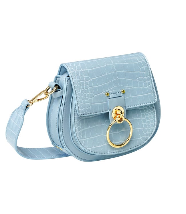 Croco Buckle Bag / Blue