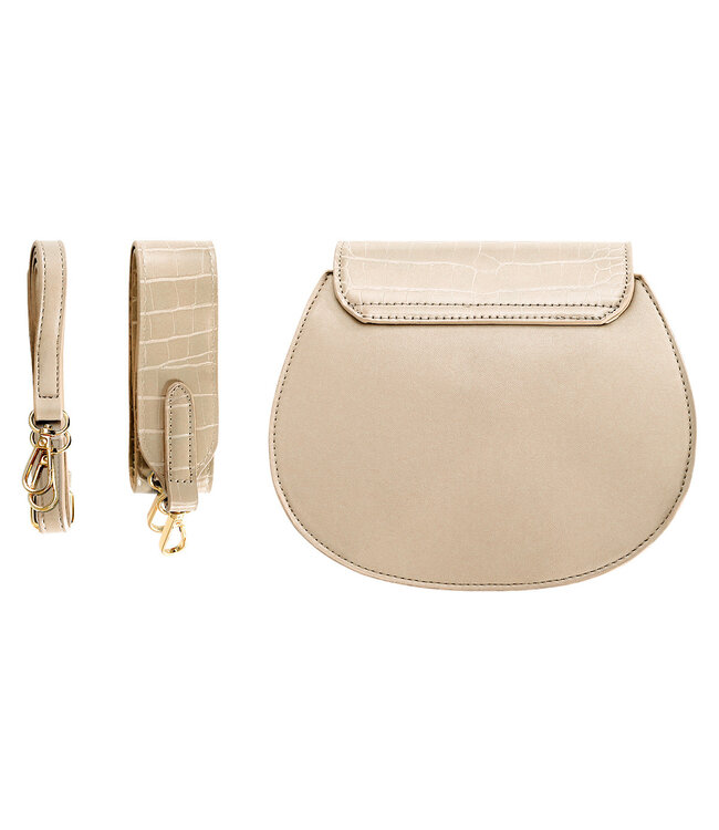 Croco Buckle Bag / Beige