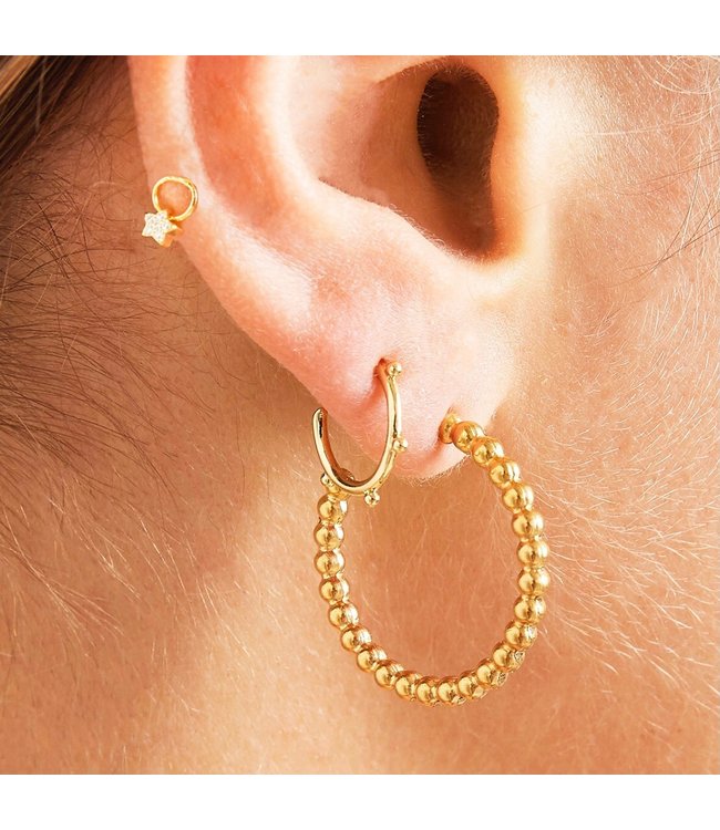 Big Dotted Hoop Earrings
