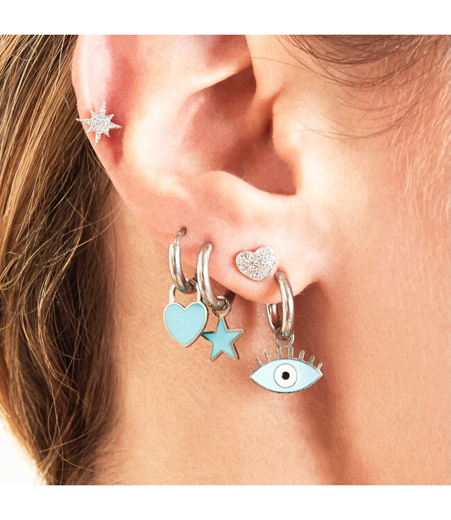 Colorful Heart Earrings