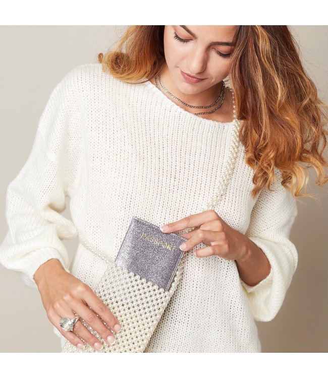 Glitter Passport Cover / Silver