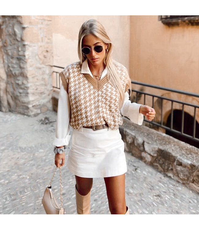 Pied de Poule Spencer / Camel