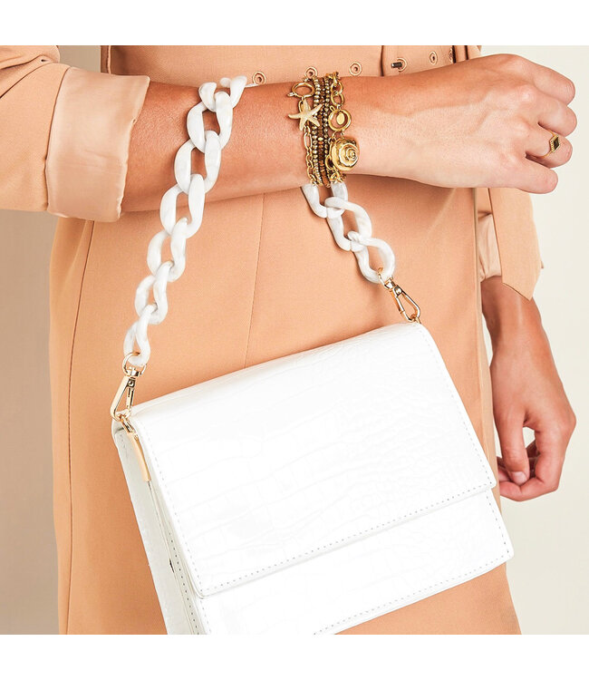 Lola Chain Bag Handle / White