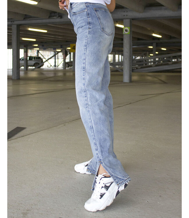 Split Mom Jeans Petite