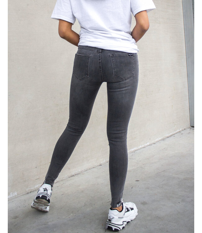 Queen Hearts Skinny Jeans / Grey