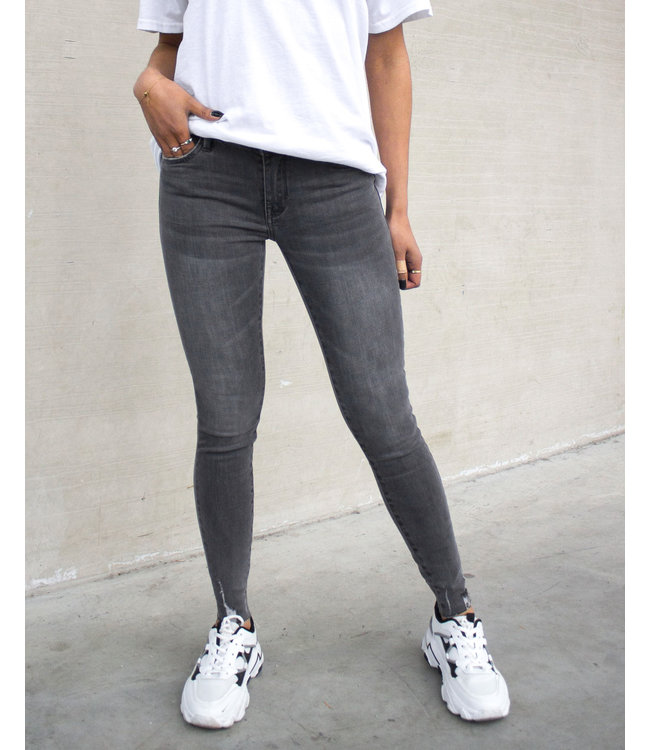 Queen Hearts Skinny Jeans / Grey