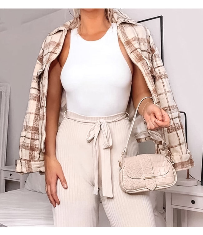 Slinky Halter Body / White