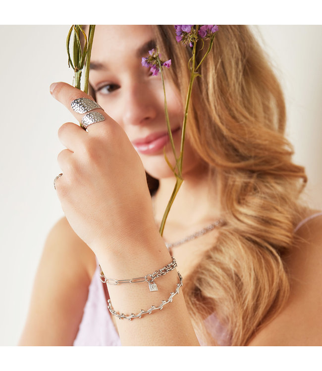 Chained Lock Bracelet