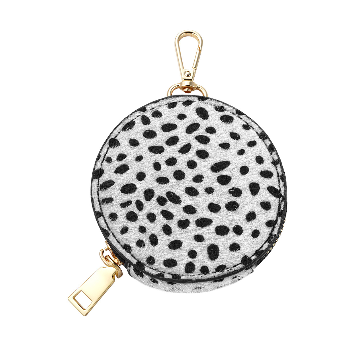 Leopard Round Wallet / White Musthavestore