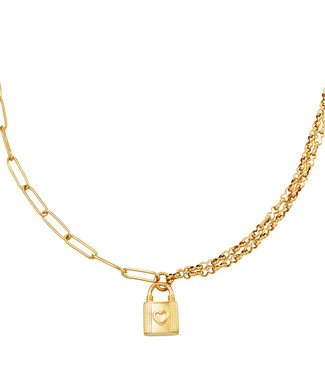 Chained Lock Necklace