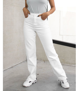 Straight Leg Jeans / White
