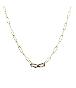 Shiny Chain Necklace / Black