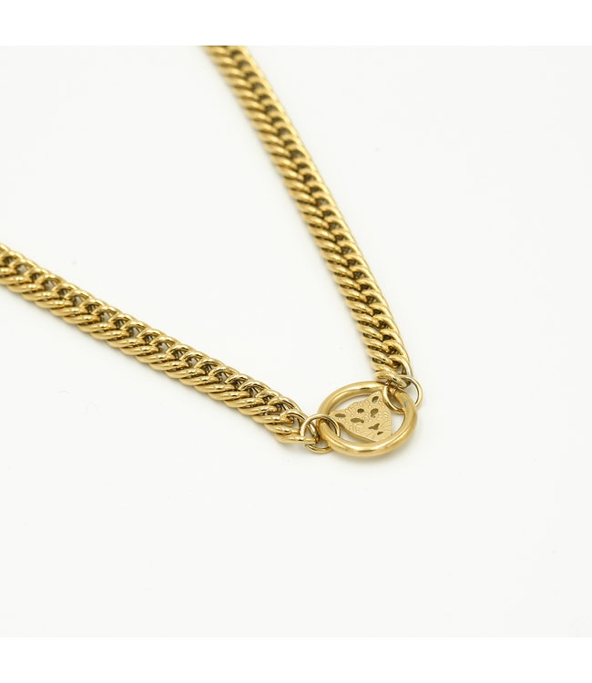 Leopard Circle Necklace