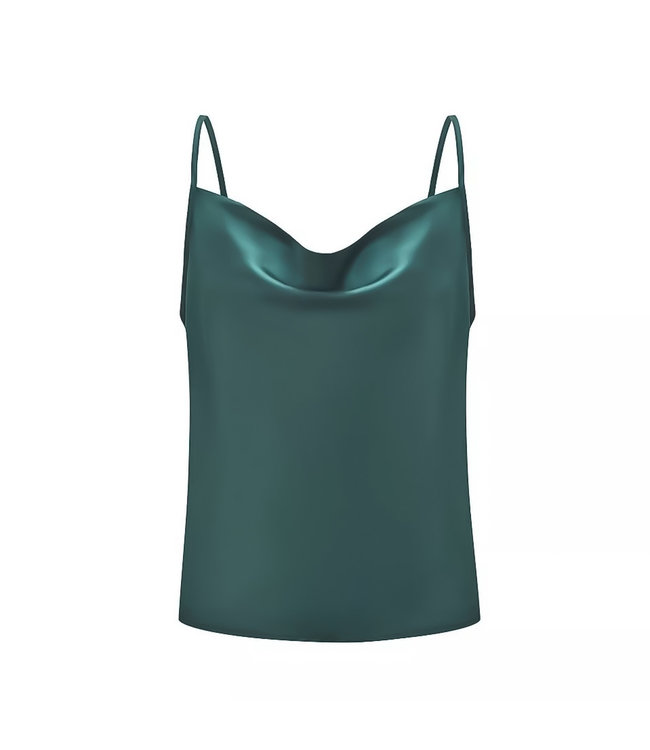 Satin Top / Emerald Green