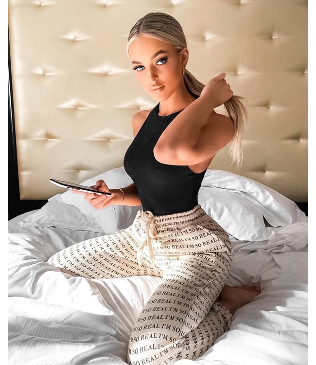 Slinky Halter Body / Black