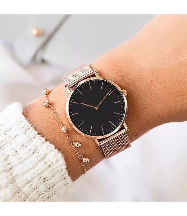Lovely Watch / Black Rose Gold