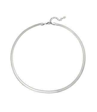 Silver Flat Chain Necklace