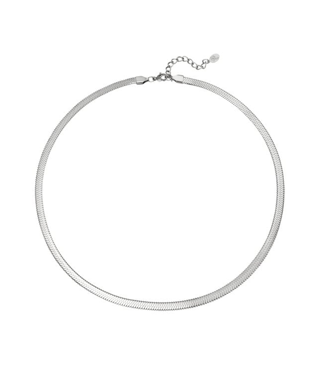 Silver Flat Chain Necklace