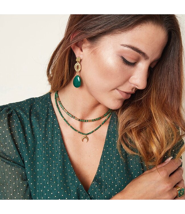 Power to the Stone Necklace / Green