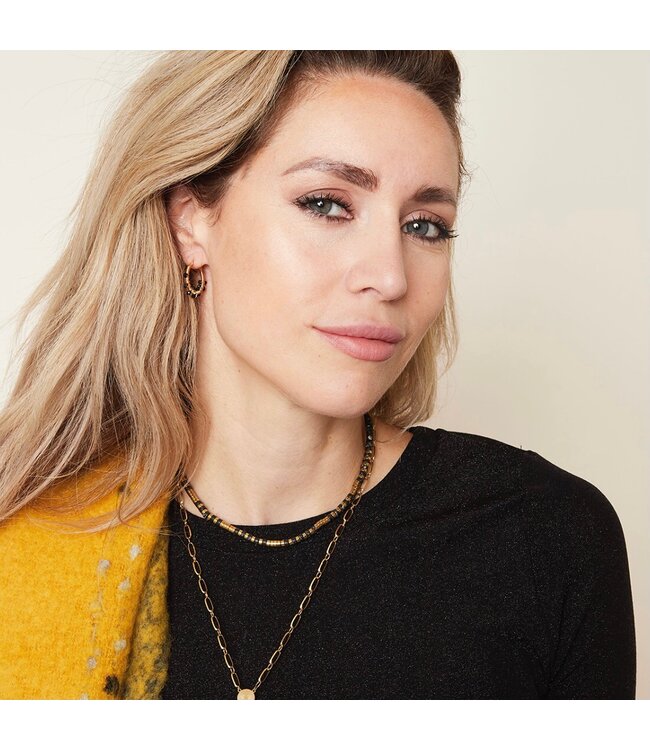 Power to the Stone Necklace / Black