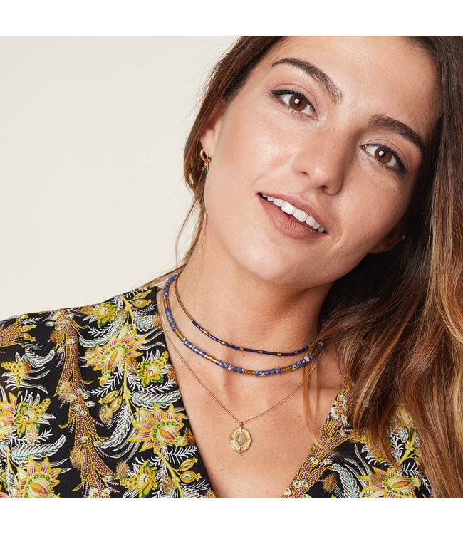 Taj Mahal Necklace / Dark Blue