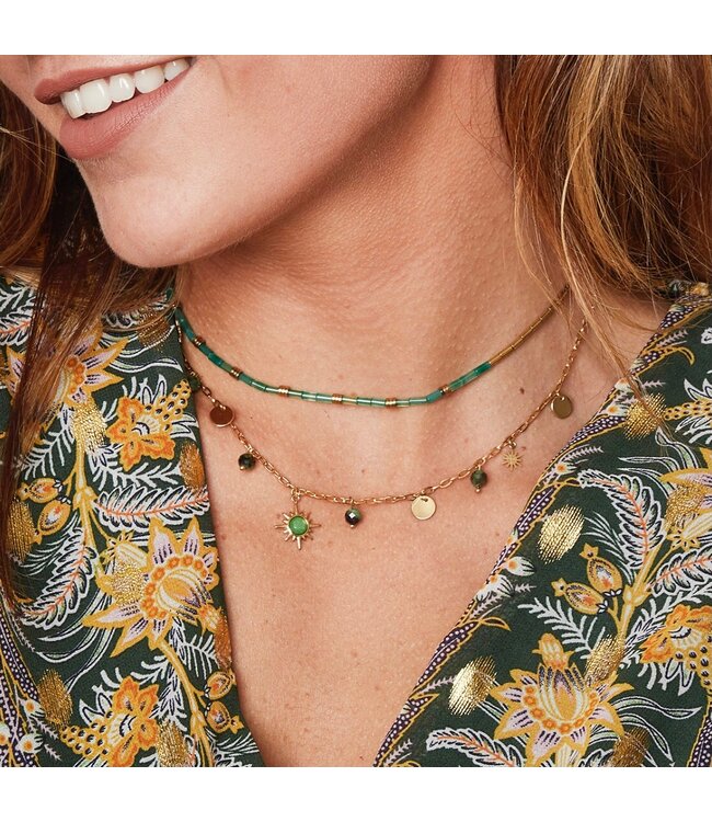 Taj Mahal Necklace / Green