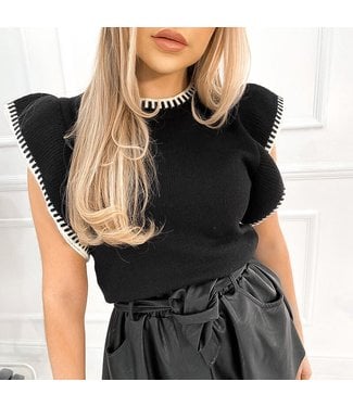 Zara Knitted Top / Black